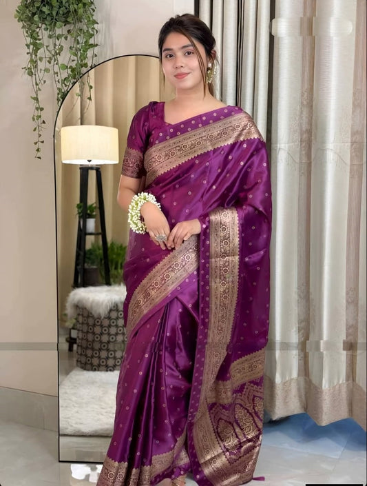 Japani Silk Skin Print Sharee with Blouse Piece