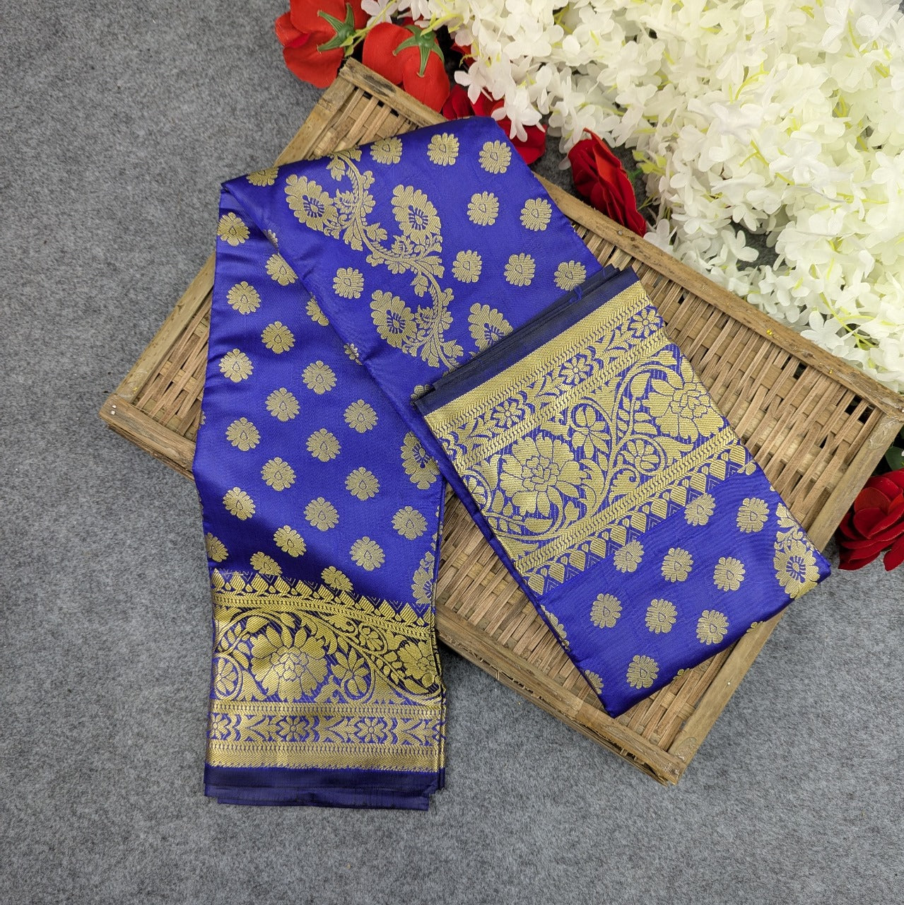 Premium Silk Katan Saree - Blue