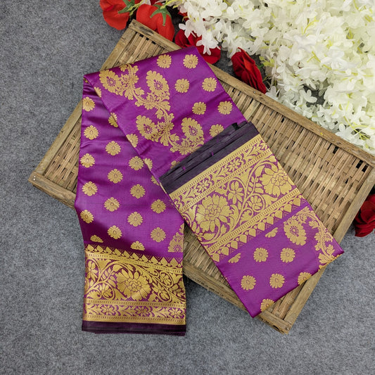 Premium Silk Katan Saree -  Purple