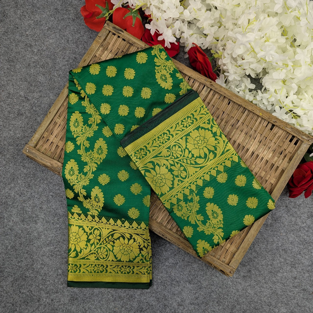 Premium Silk Katan Saree -  Green